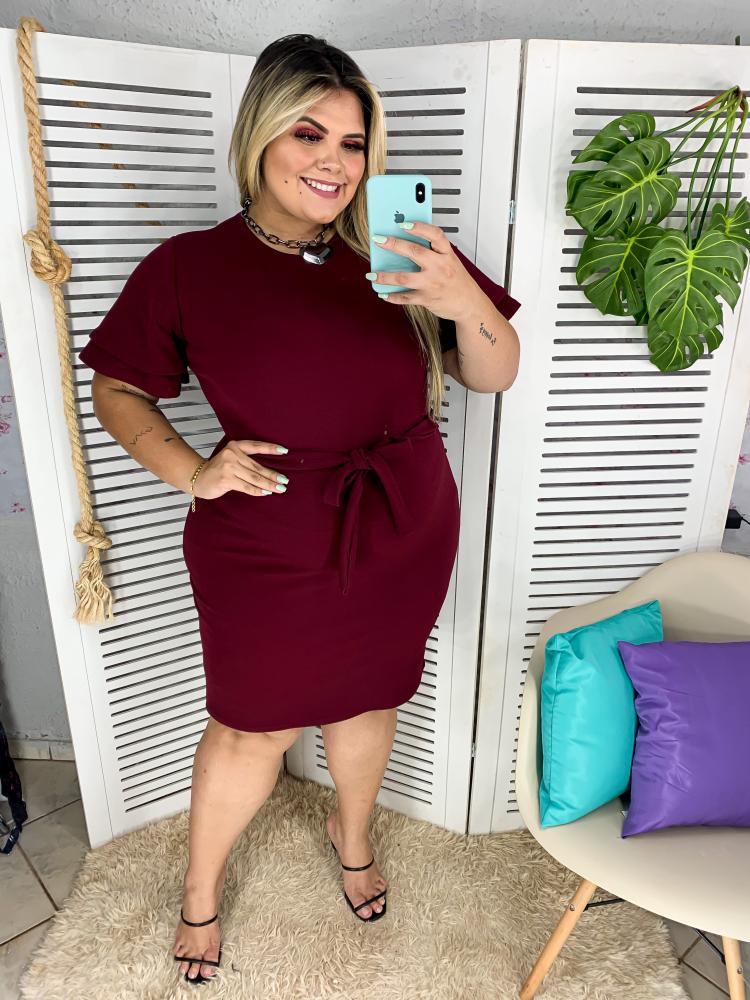 vestido tubinho midi plus size